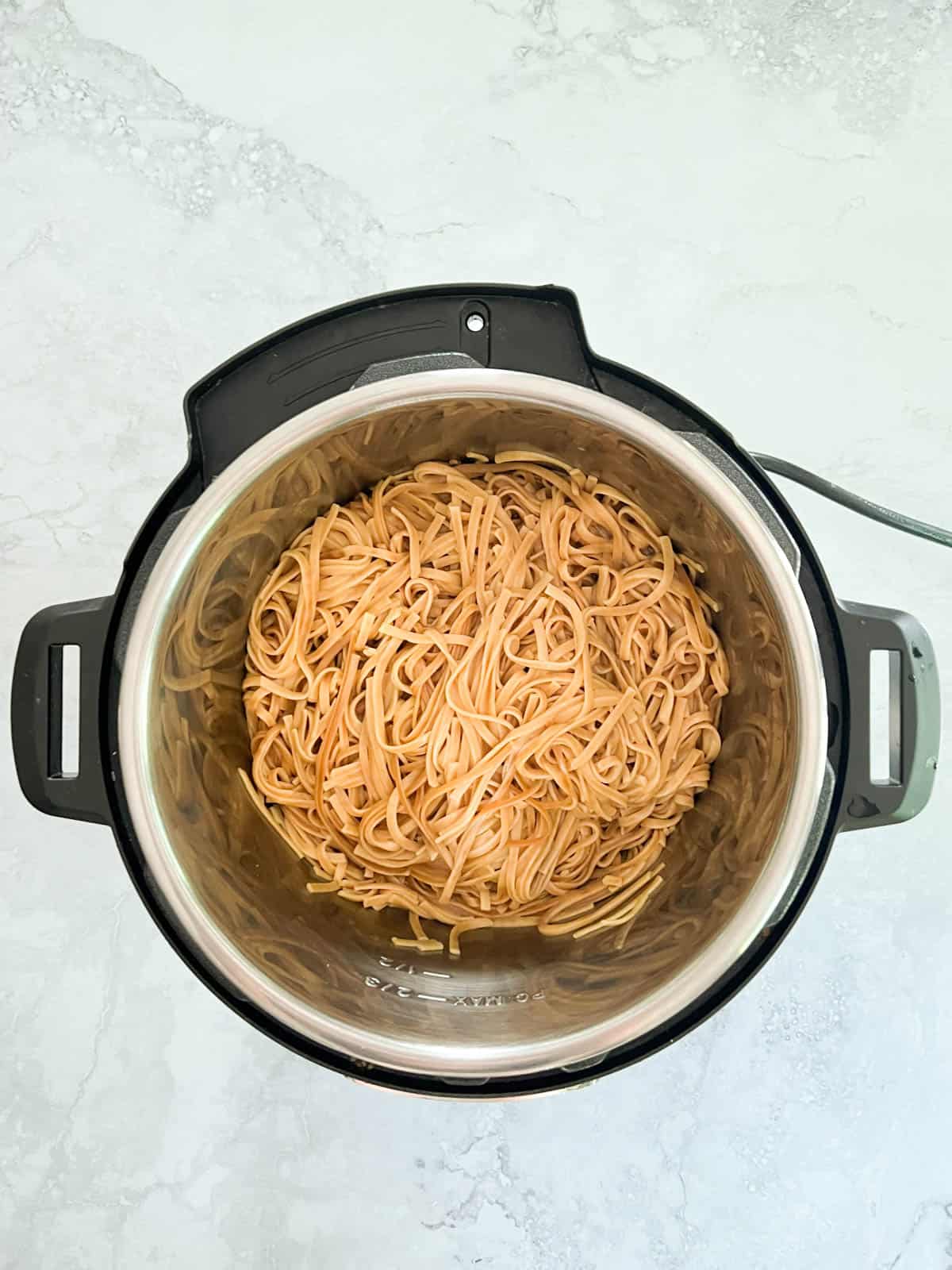 cooked linguine in an Instant Pot