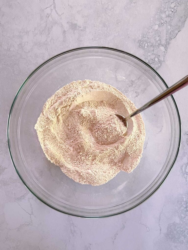 dry ingredients mixed in a bowl