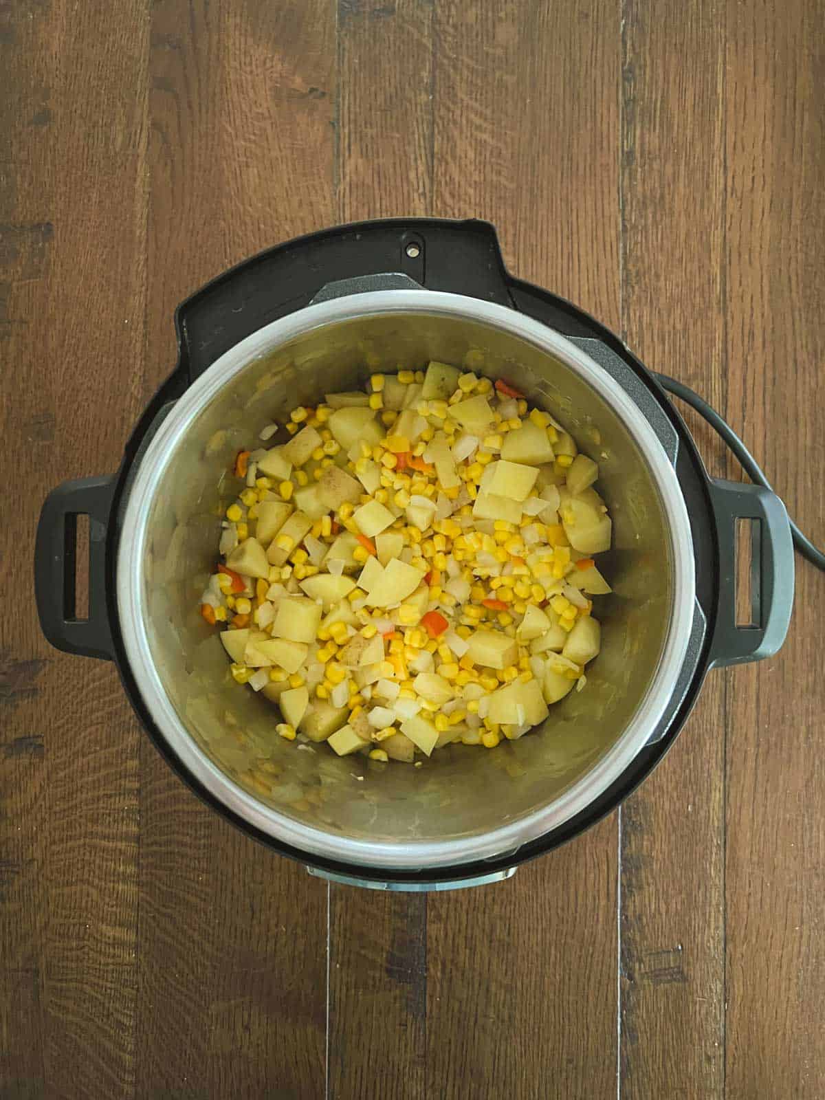 mixed vegetables in an Instant Pot