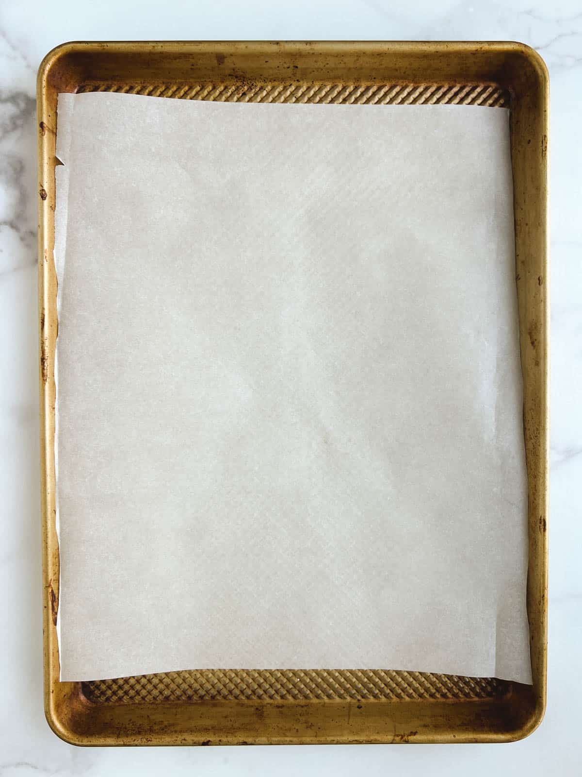 baking sheet lined with parchment paper