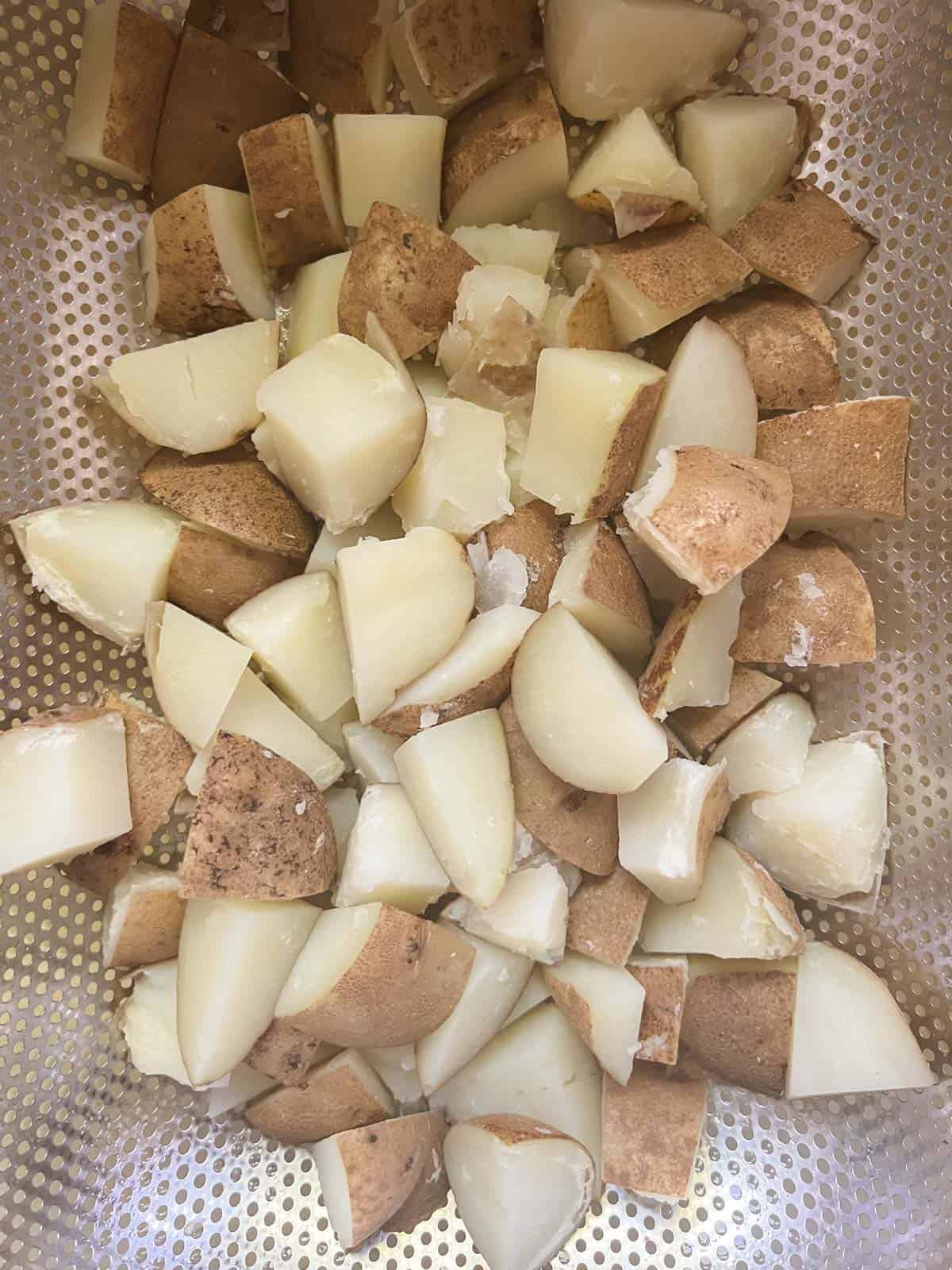 Potatoes in a colander