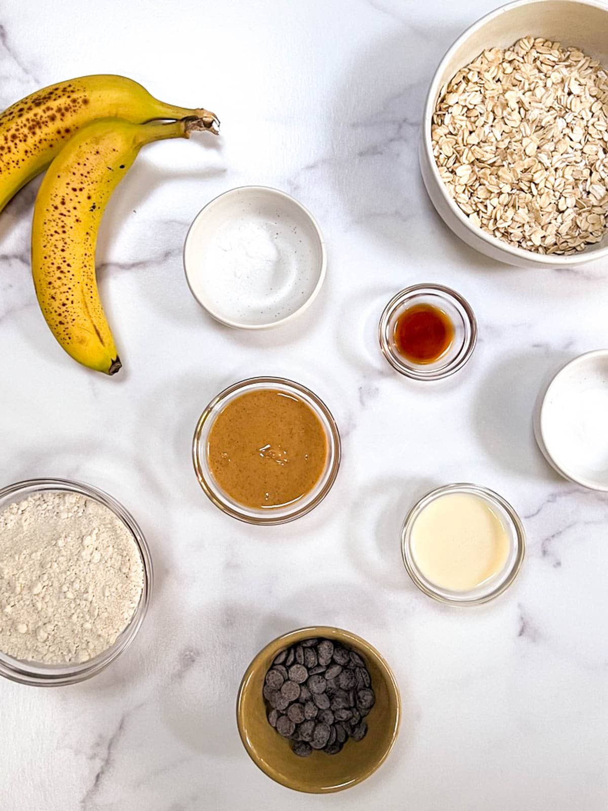 Ingredients for breakfast cookies.